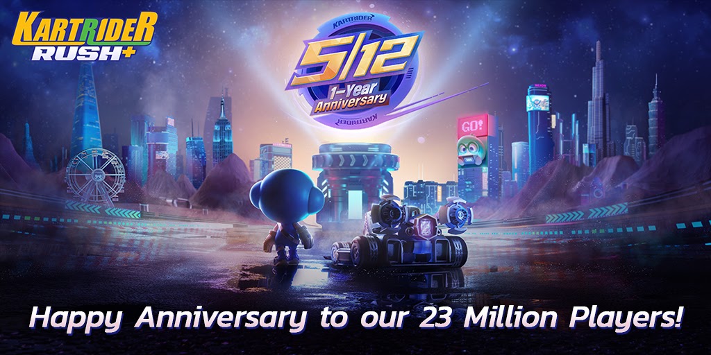 Mobile Kart Racing Game ‘KartRider Rush+’ Celebrates One-Year Anniversary With Exciting New Content