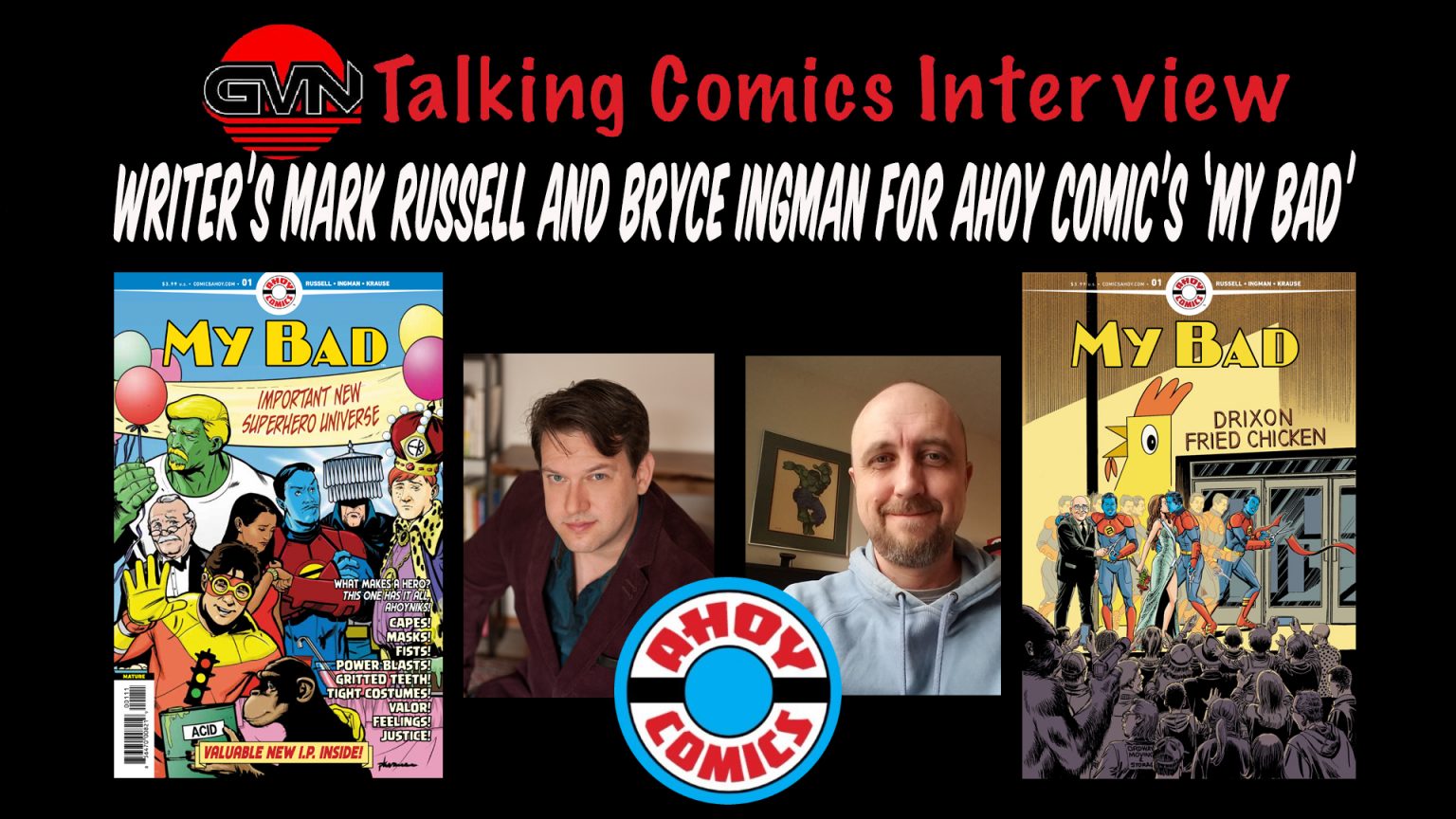GVN Talking Comics Interview: Writers Mark Russell and Bryce Ingman for Ahoy Comic’s ‘My Bad’