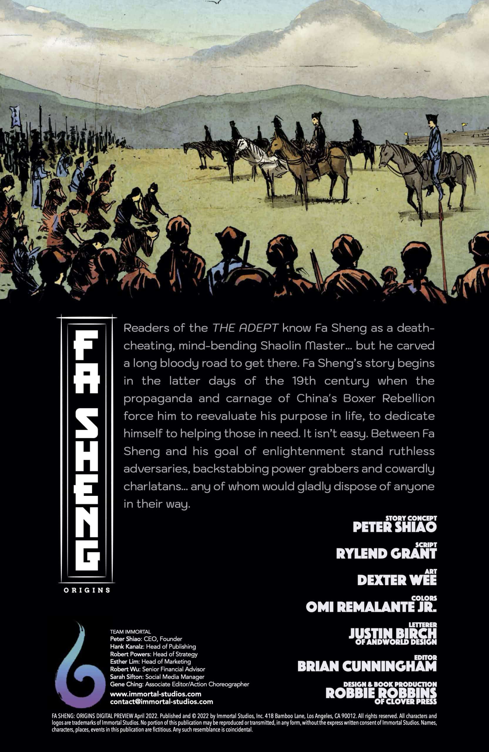 Fa Sheng Origins credits