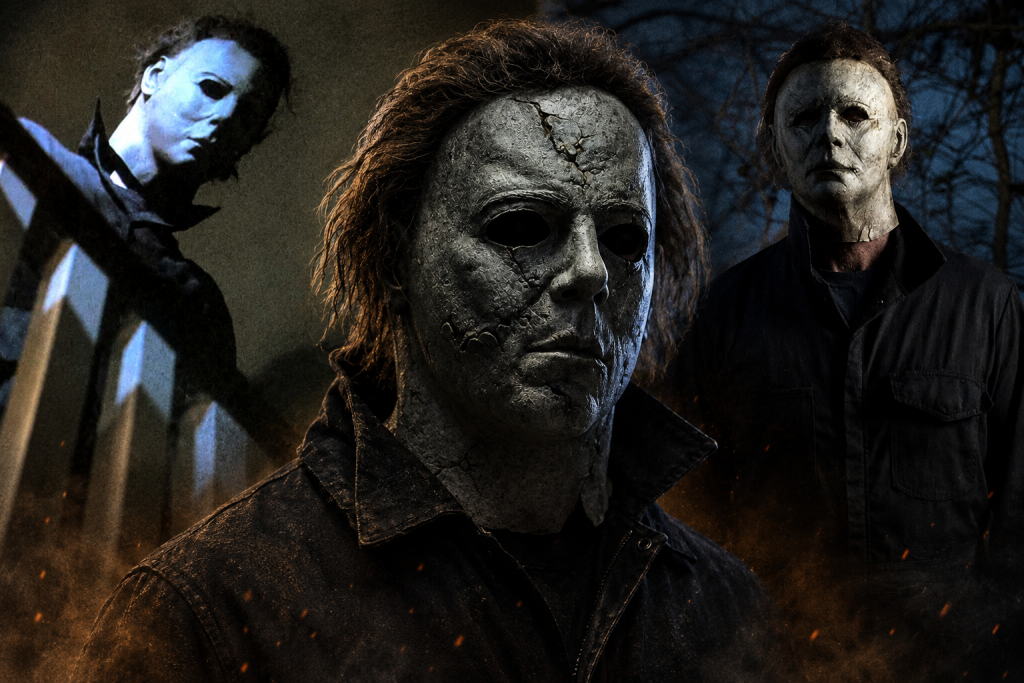 Michael Myers from the Halloween horror franchise in a ranking of all 13 Halloween movies from worst to best.