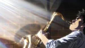 GKIDS & Shout! Studios To Release Acclaimed Anime Drama ‘Blue Giant’ On Blu-Ray This April An anime character playing a saxophone.