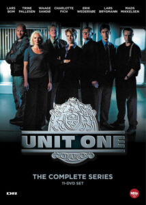 Cover of "Unit One: The Complete Series" 11-DVD set, shows the main cast standing in a line against a dark background.