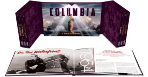 Box set featuring Columbia Pictures Collection with a booklet opened to a page about "On the Waterfront.