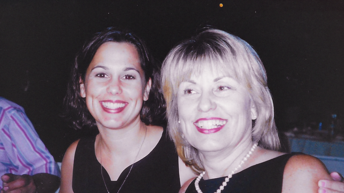 Laci Peterson and Sharon Rocha in American Murder: Laci Peterson (2024) | Image via Netflix