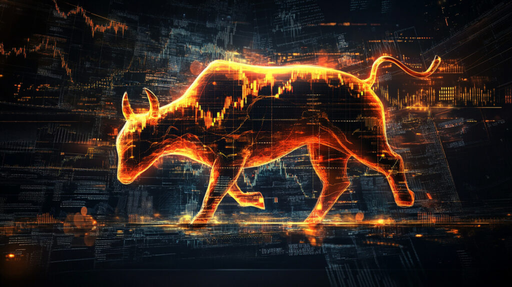 This image of a bullish stock market graph is a top-seller for financial news websites.