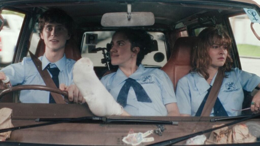 Fraser Anderson as Max, Hannah Diviney as Norah Lipsick and Josephine Blazier as Audrey Lipsick in Audrey courtesy of Bankside Film