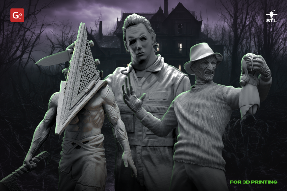 Creepy 3D Models For Halloween From Iconic Horror Movies