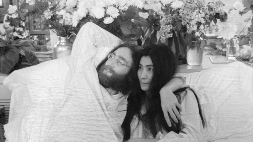 John Lennon and Yoko Ono in 'One To One: John & Yoko' courtesy of Mercury Studios