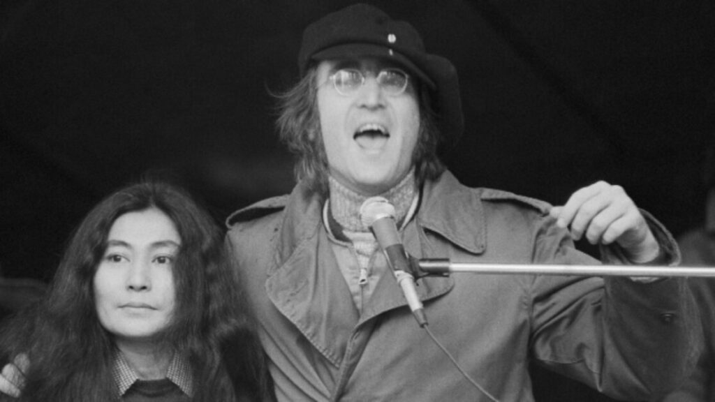 Yoko Ono and John Lennon in 'One To One: John & Yoko' courtesy of Mercury Studios