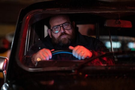 “There’s Something In Him That’s Making Him Do This Stuff” – Director Bruce Goodison And Actor Nick Frost Discuss Their Horror/Thriller ‘Black Cab’