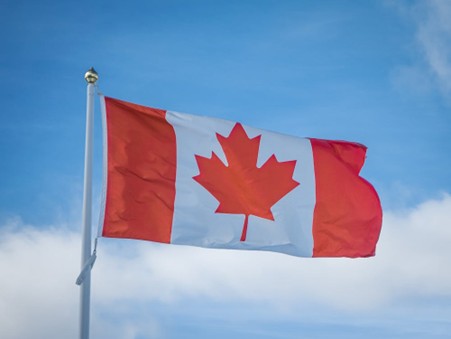 The flag of Canada