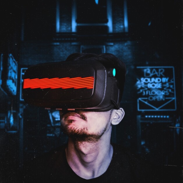 A man wearing a VR Headset