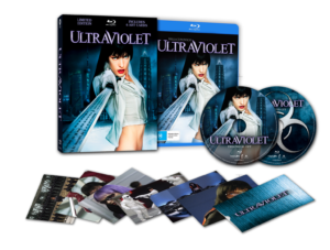 Ultraviolet Blu-ray set includes the movie case, two discs, and six art cards, featuring images from the film.