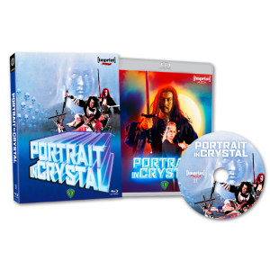 Blu-ray set of "Portrait in Crystal" with cover art featuring warriors and swords. Includes a disc and two different case designs.