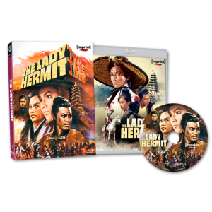DVD set for "The Lady Hermit" featuring cover art, a disc, and a case with images of characters in period costumes and an ancient pagoda in the background.