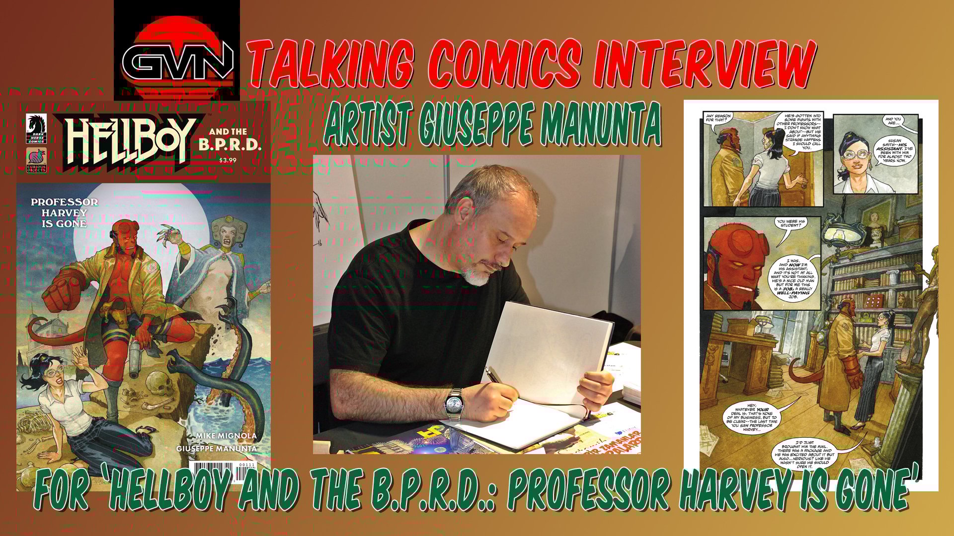 GVN Talking Comics Interview: Artist Giuseppe Manunta On ‘Hellboy And The B.P.R.D.: Professor Harvey Is Gone’
