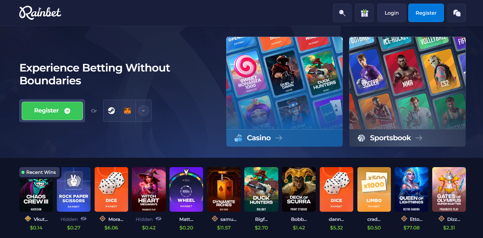 optjen bedste Rainbet Casino high roller-bonus
