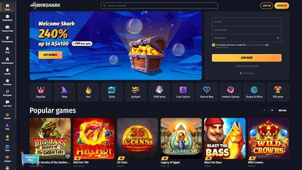 Winshark Review 2026: Online Casino With Fast Bitcoin Play