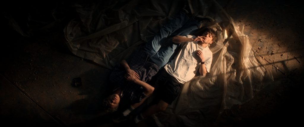 From (L to R) Stacy Clausen as Ryan, Joe Bird as Naim in 'Leviticus'. Photo Courtesy of Neon