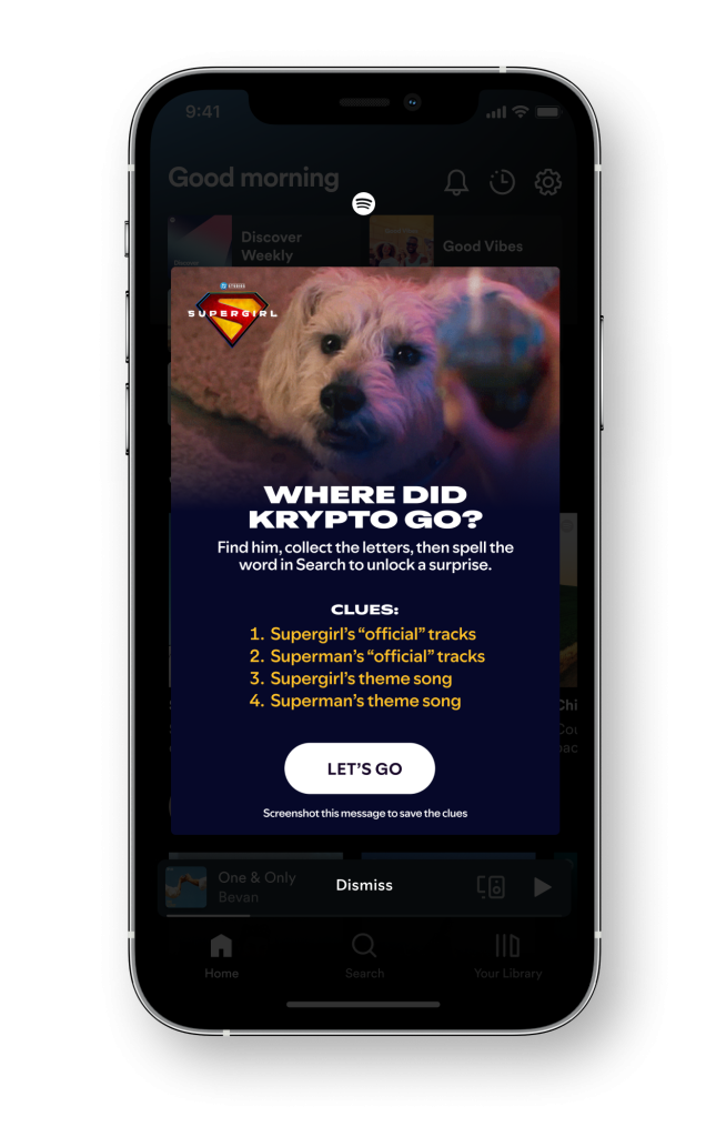 Spotify Scavenger Hunt Featuring Krypto