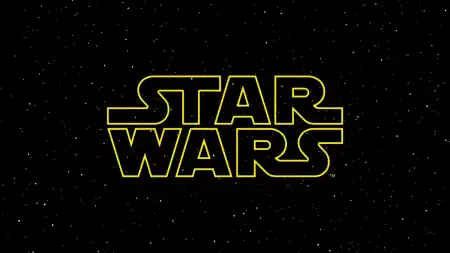 The “Star Wars” logo in yellow outline appears against a black star-filled space background.