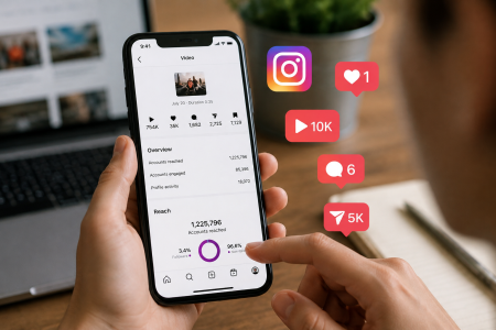 How To Build Momentum Around An Instagram Video After You Publish It Instagram creator tracking video engagement and building momentum after publishing a post.
