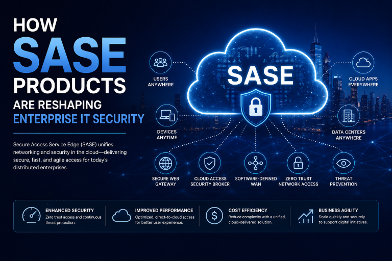 SASE products securing enterprise cloud and network infrastructure