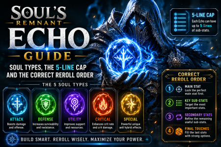 Soul's Remnant Echo guide covering soul types and reroll order