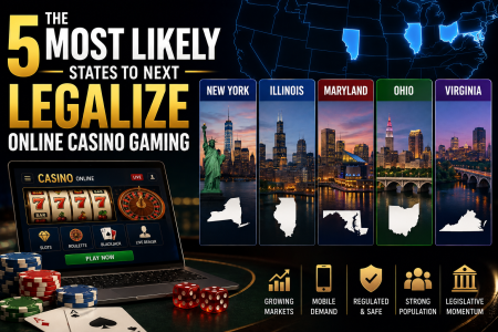 US states most likely to legalize online casino gaming