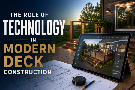 Modern deck construction using advanced technology and building materials
