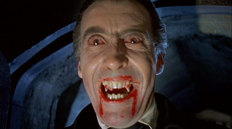 Christopher Lee as Dracula in Horror of Dracula ahead of the Warner Archive 4K UHD Collector’s Edition