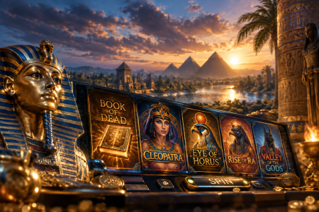 The Top Ancient Egyptian Slots To Play In 2026 Ancient Egyptian-themed slot games featuring pyramids, pharaohs, hieroglyphics, and golden symbols