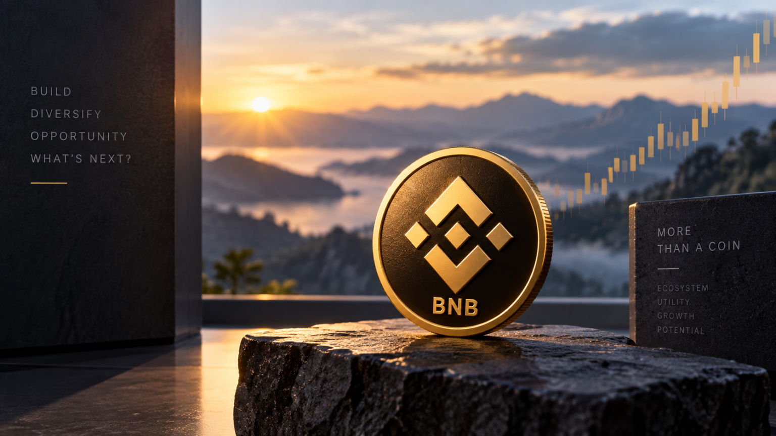 BNB cryptocurrency represented within a diversified digital asset portfolio