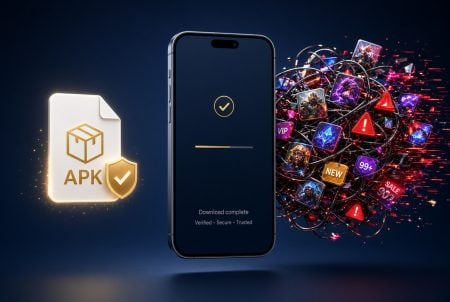 Official direct APK download on a smartphone compared with a crowded third-party gaming app store