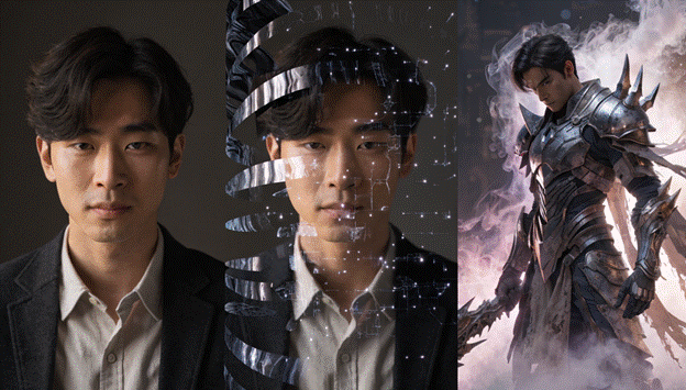 How Image To Image AI Generators Can Help Creators Reimagine Characters And Visual Worlds Image-to-image AI transforming a character concept into different visual styles and fantasy environments