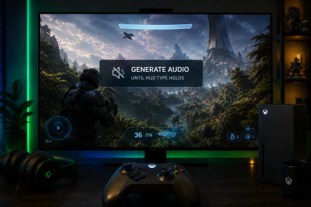 Video game HUD interface showing audio and sound control settings