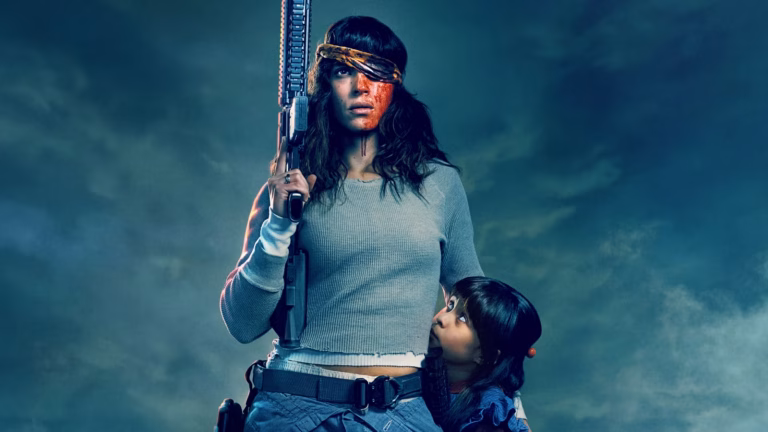 Scene from Onslaught highlighting the film’s modern grindhouse action style