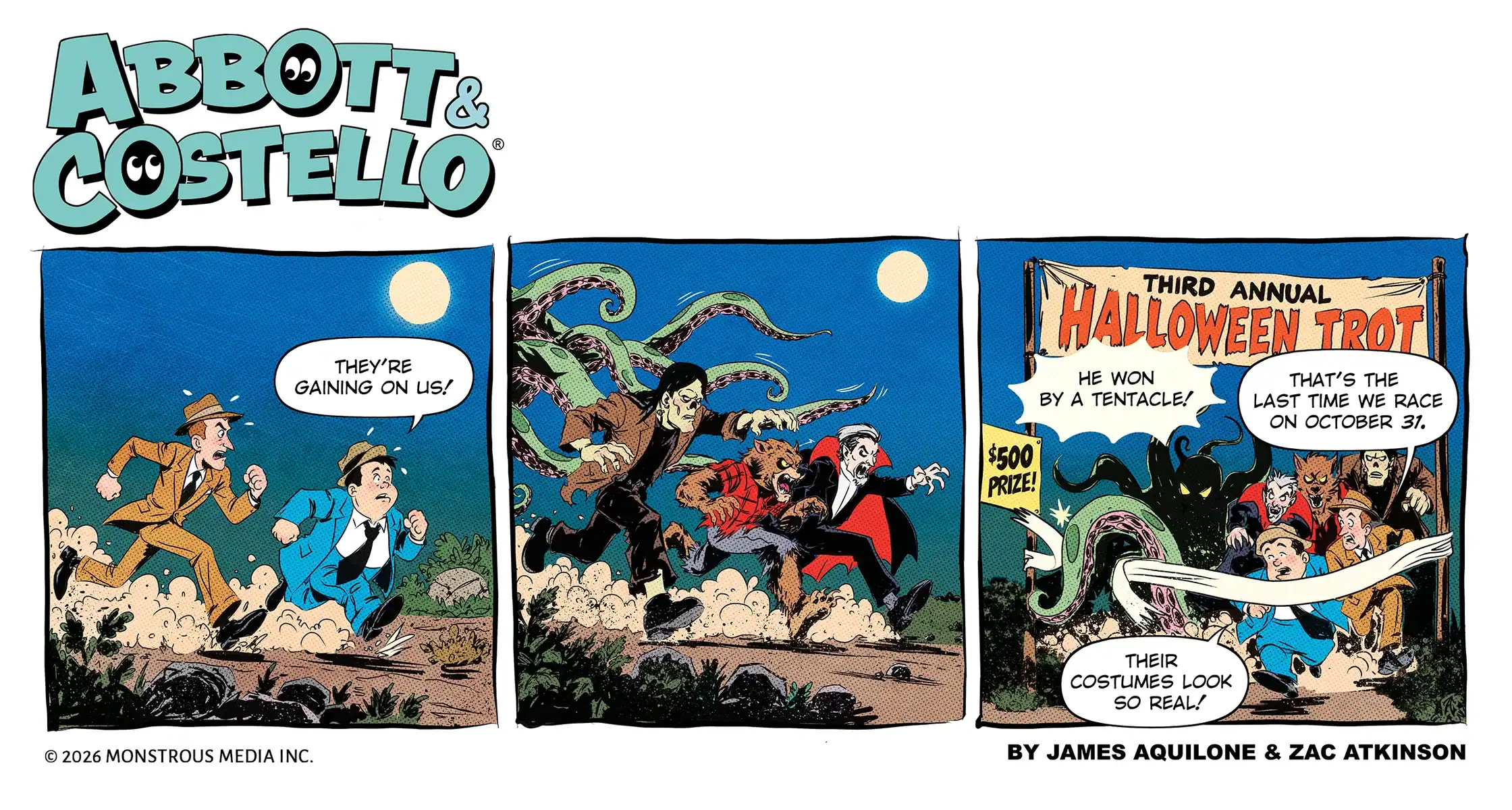 Interior comic artwork from Abbott and Costello Meet the Monsters.