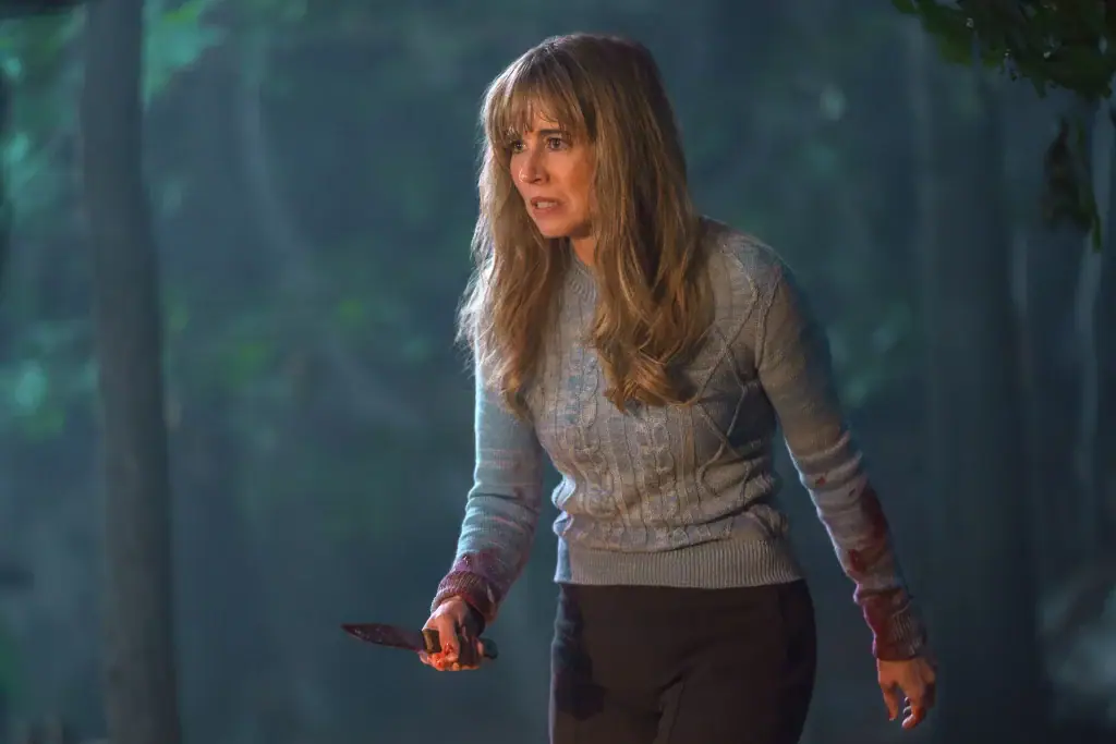 Linda Cardellini as Pamela Voorhees in the Peacock horror series Crystal Lake.