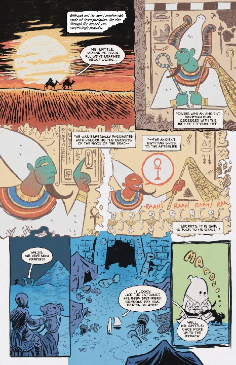 Interior preview page from The Curse of Osiris in Sir Reginald & the Clockwork Heart.