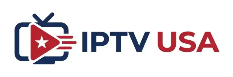 Logo for IPTV USA featuring a television icon with a play button and a star.