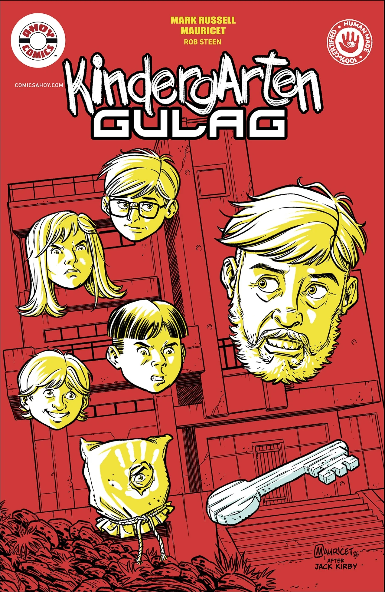 Mauricet's Jack Kirby-inspired variant cover for Kindergarten Gulag.