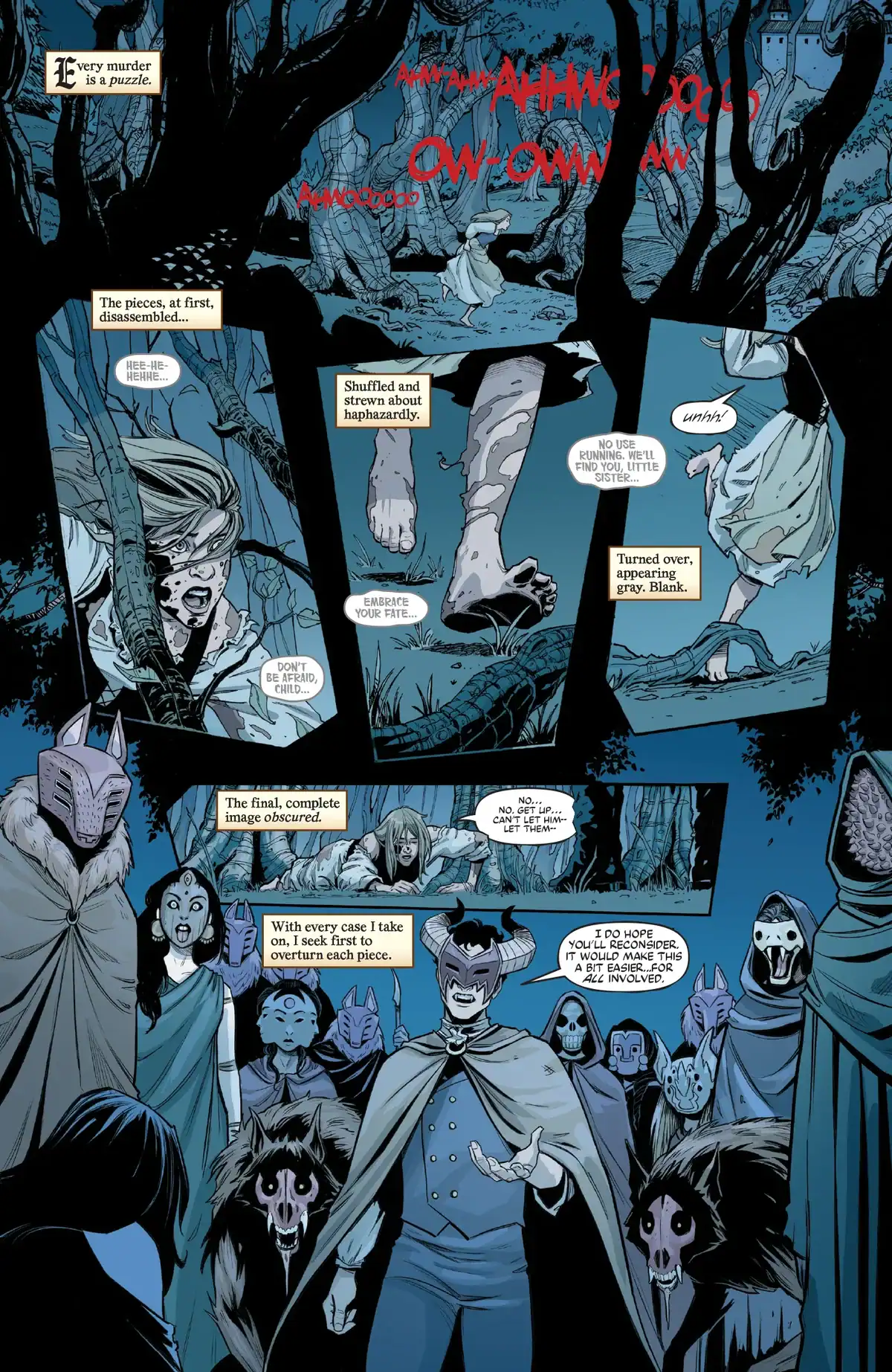 Prometheus Graft: The Slayings at Death's End sample page by Caitlin Yarsky.