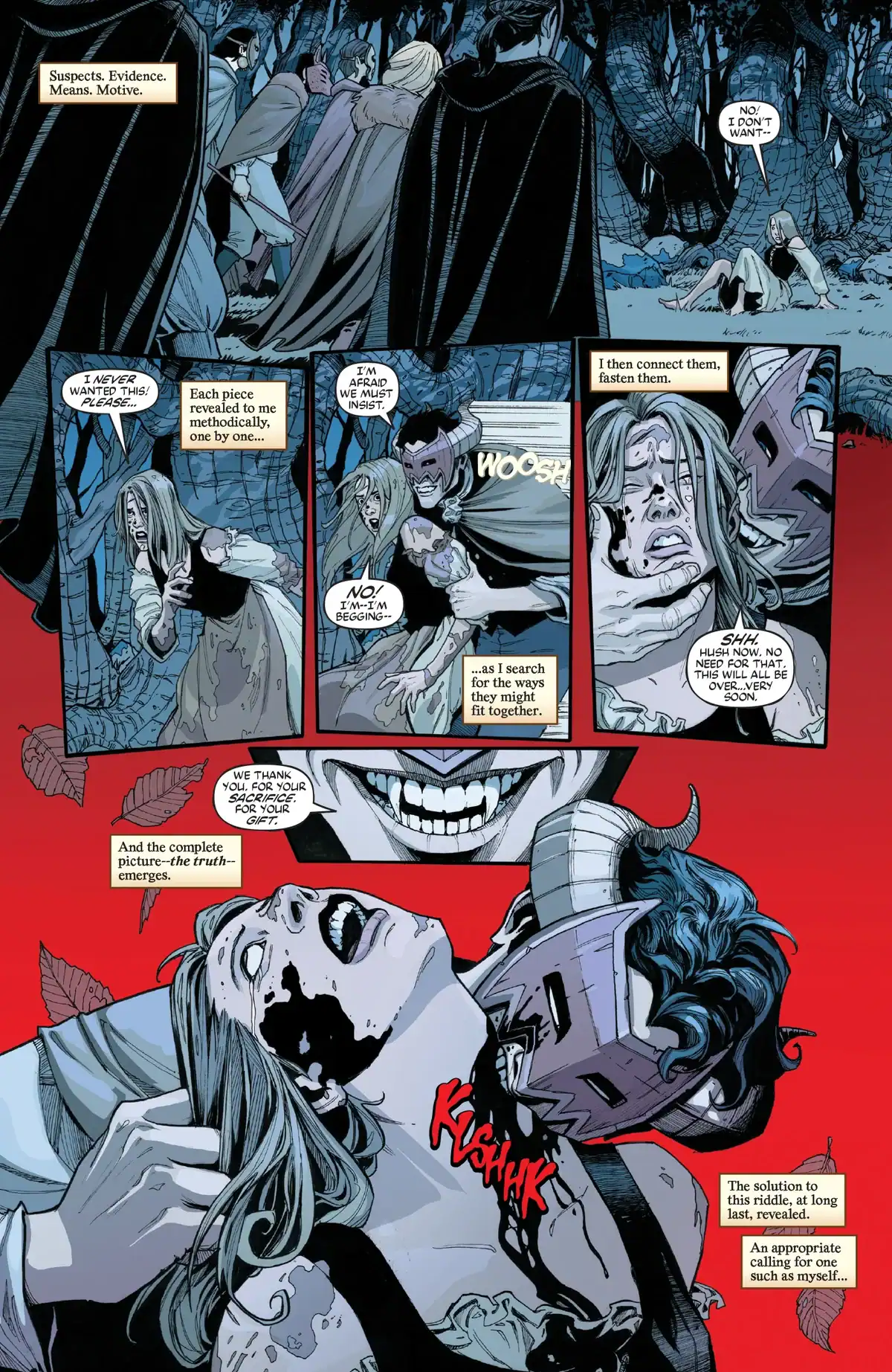 Interior preview page from Prometheus Graft: The Slayings at Death's End.
