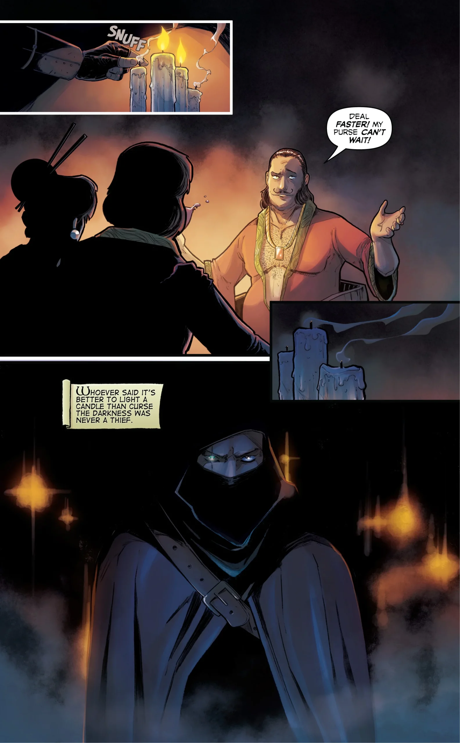Page from Thief: Pulse of Promise graphic novel.