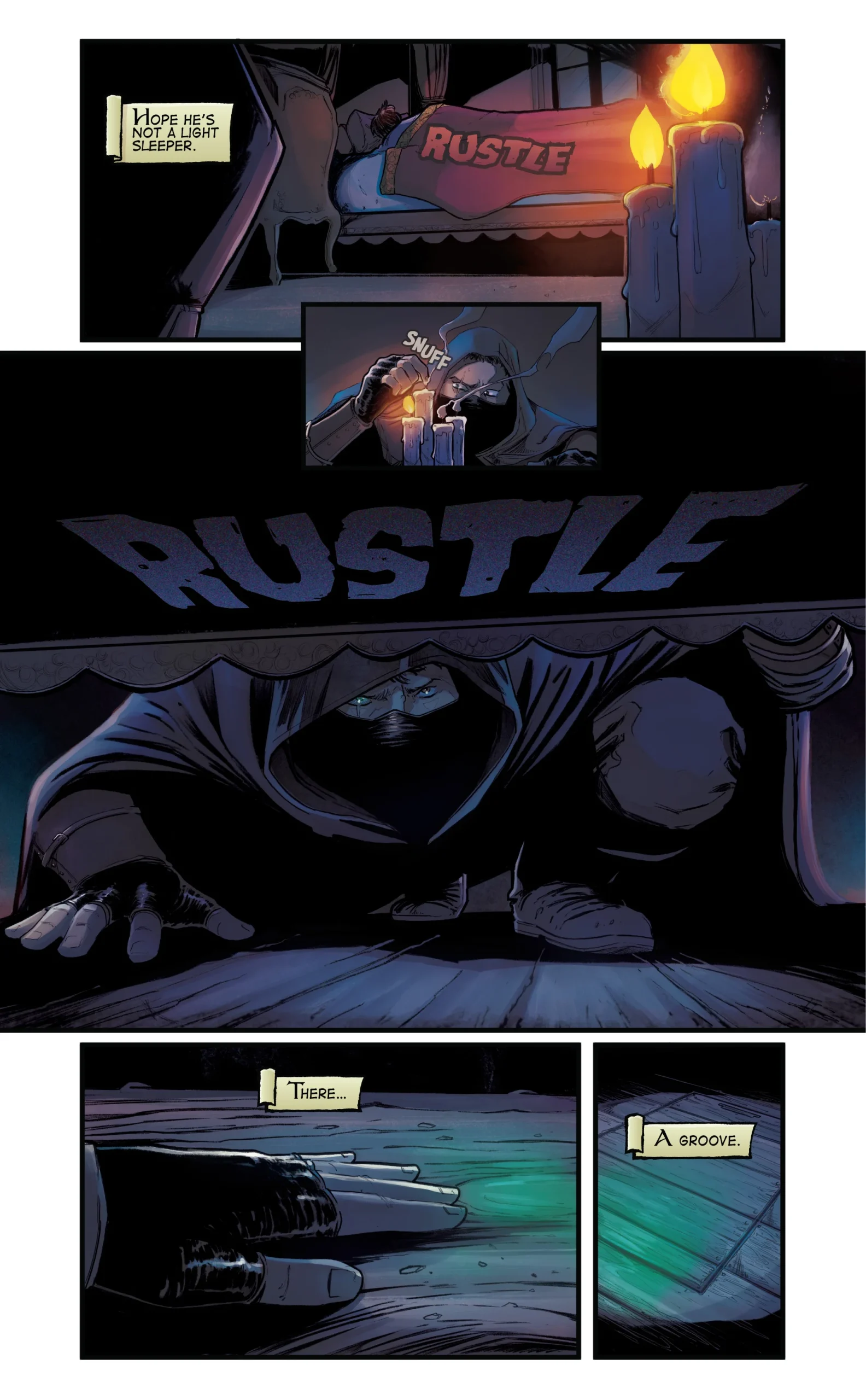 Page from Thief: Pulse of Promise graphic novel.