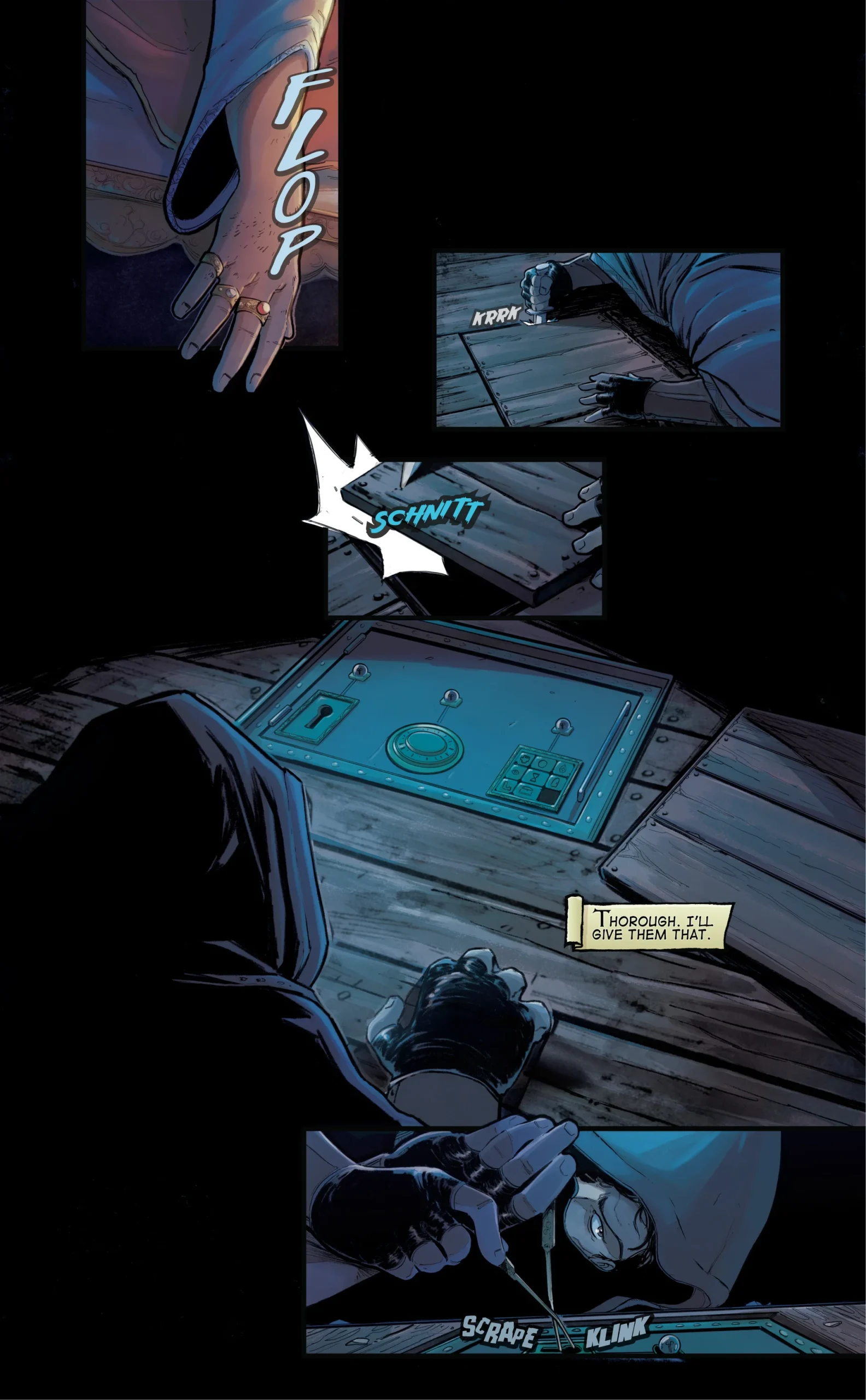 Page from Thief: Pulse of Promise graphic novel.