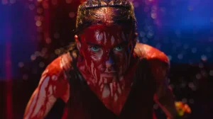 Summer H. Howell as Carrie White covered in blood at prom in Prime Video’s Carrie