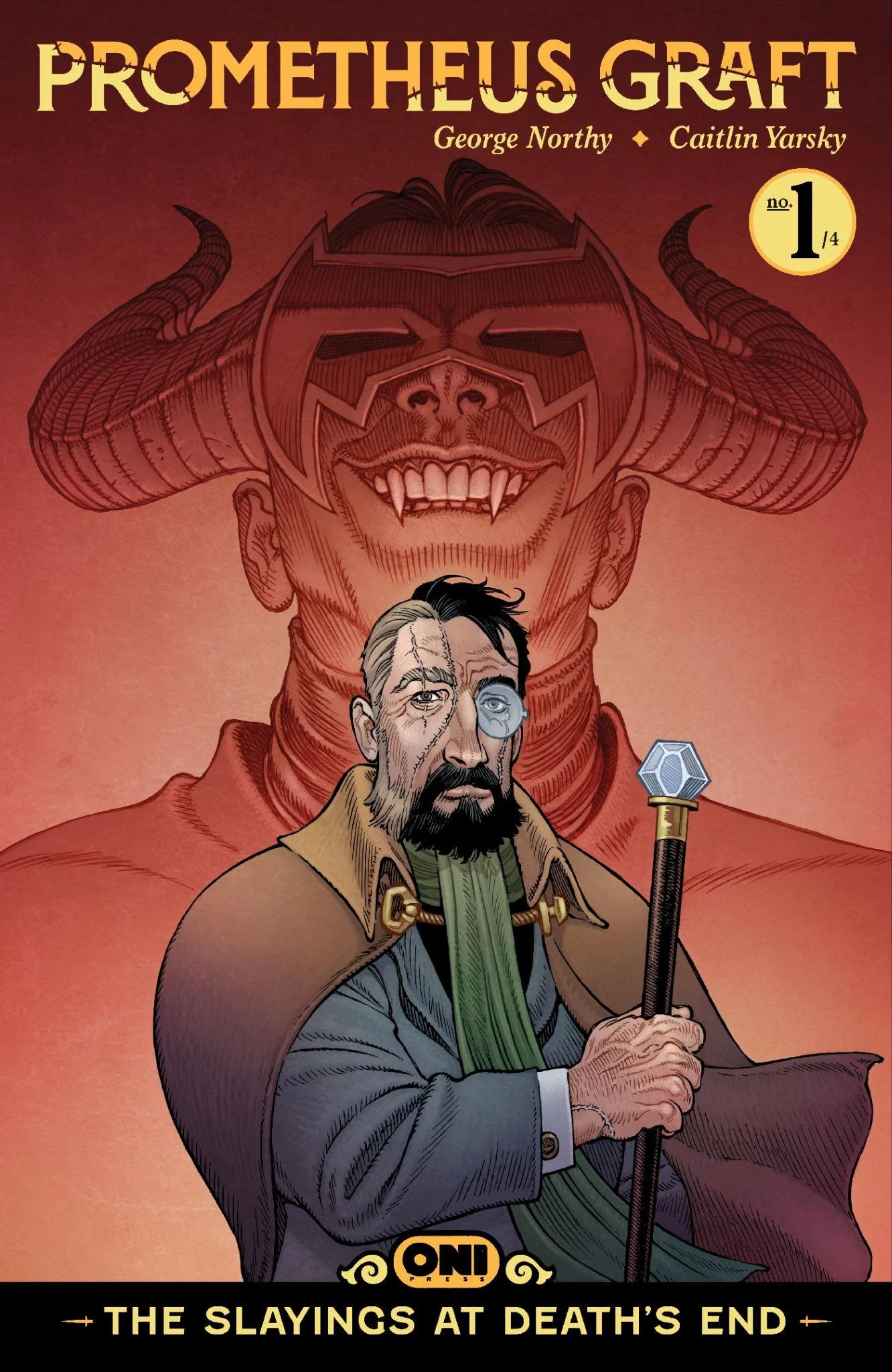 Cover C for Prometheus Graft: The Slayings at Death's End #1 by Gabriel Rodriguez.