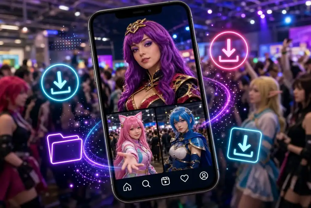 Best way to save cosplay Reels and con photos from Instagram in 2026, graded A to C